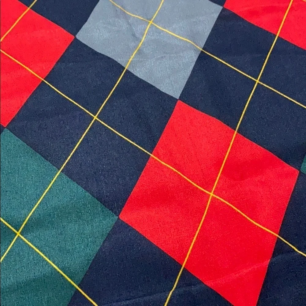 Vintage Argyle silk scarf